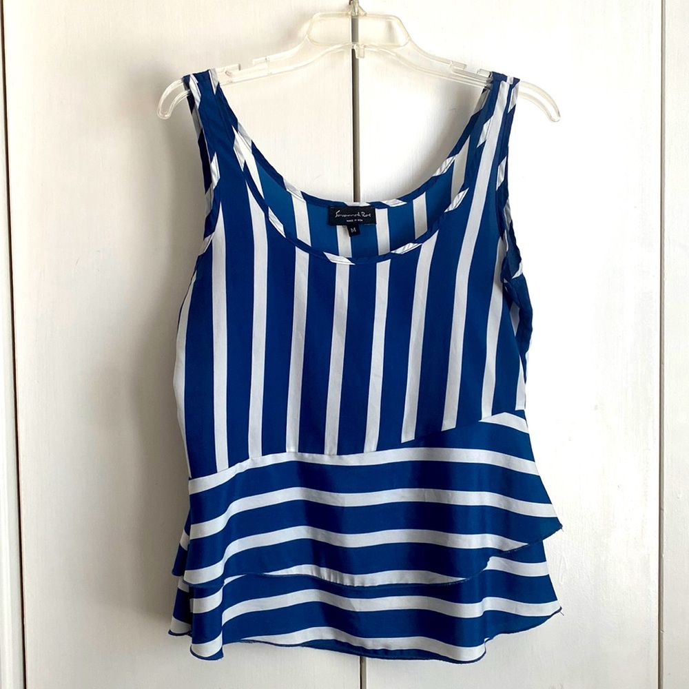 Striped peplum top